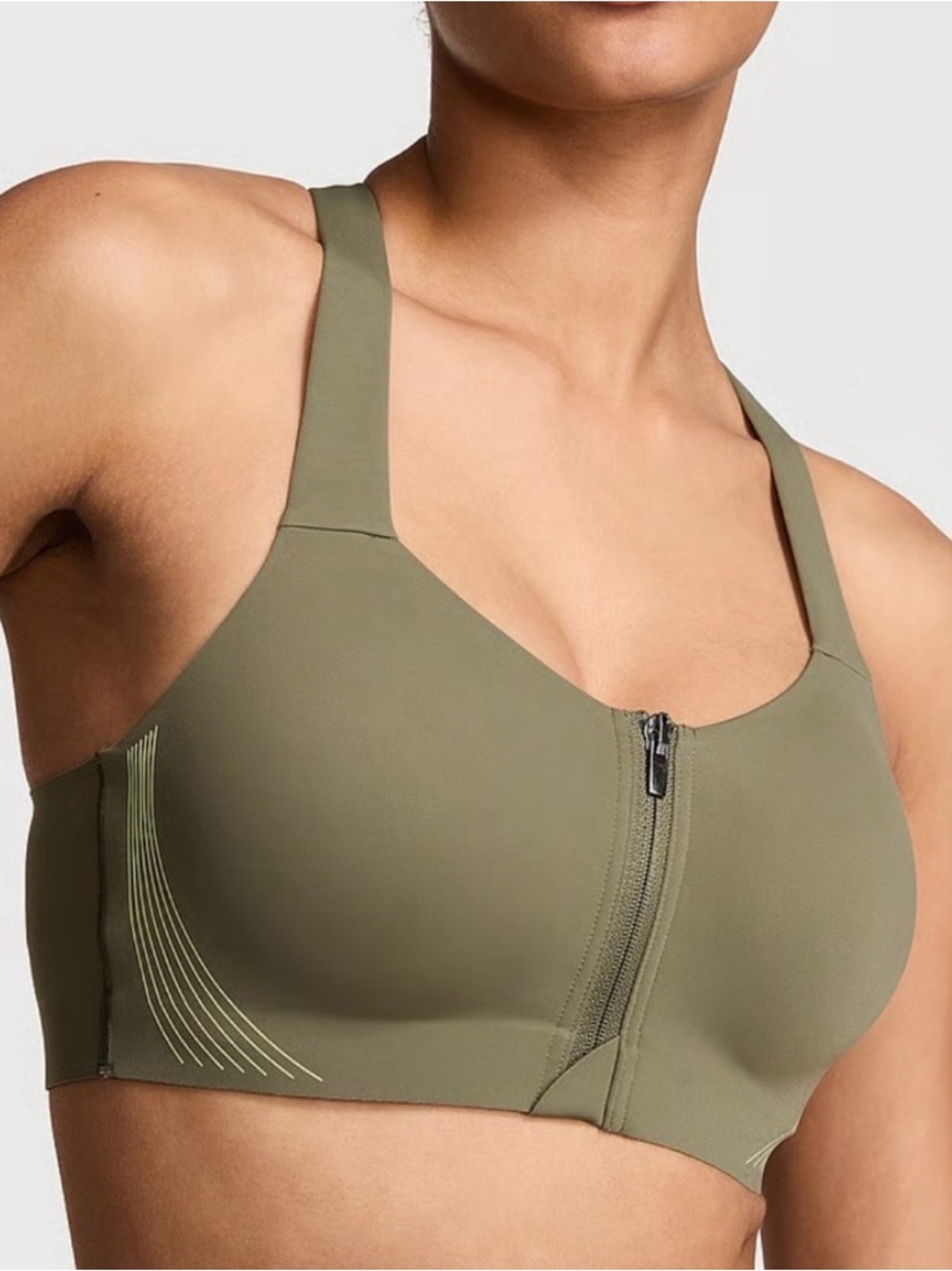 VSX Knockout™ Front-Close Sports Bra  |  Desert Cactus | 38D